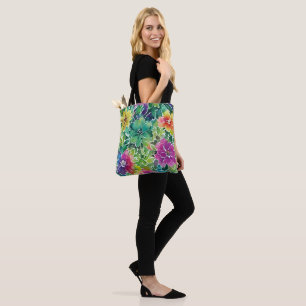 Beautiful Watercolor Flower Pattern Tote Bag
