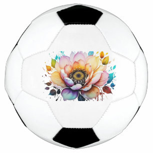 Beautiful Watercolor Flower Soccer Ball