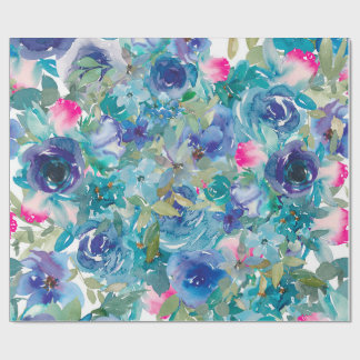 Beautiful Watercolor Flower Wrapping Paper