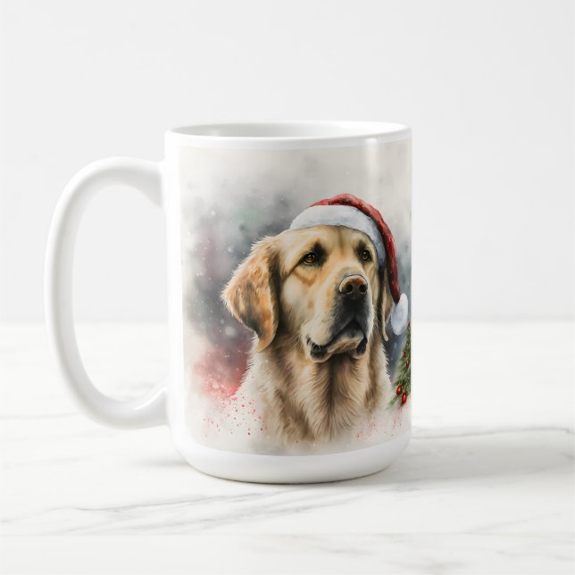 BEAUTIFUL WATERCOLOR GOLDEN RETRIEVER DOG COFFEE MUG (Left)