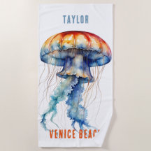 BEAUTIFUL WATERCOLOR JELLYFISH, PERSONALIZED