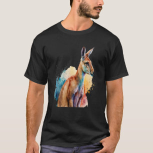 Beautiful Watercolor Kangaroo Portrait T-Shirt