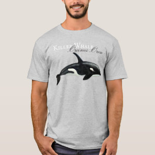 Beautiful Watercolor Killer Whale, Orcinus Orca T-Shirt