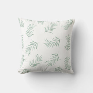 beautiful watercolor leaf scatter throw pillow