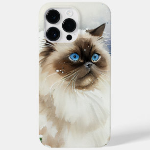 BEAUTIFUL WATERCOLOR LONG HAIR HIMALAYAN CAT Case-Mate iPhone 14 PRO MAX CASE
