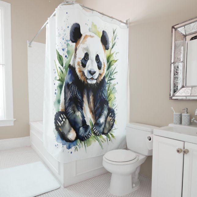Beautiful Watercolor Panda Bear  (In Situ)