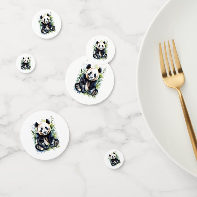 Beautiful Watercolor Panda Bear  Confetti (Group)