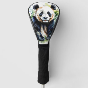 Beautiful Watercolor Panda Bear  Golf Head Cover