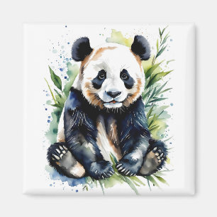 Beautiful Watercolor Panda Bear  Magnet