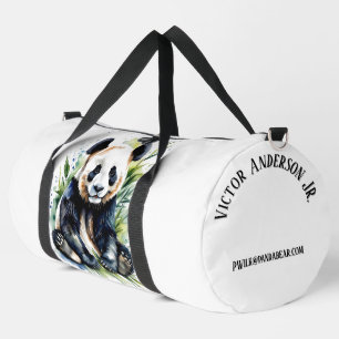 Beautiful Watercolor Panda Bear Personal Duffle Bag