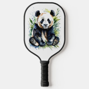 Beautiful Watercolor Panda Bear Pickleball Paddle