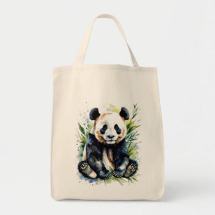 Beautiful Watercolor Panda Bear Tote Bag