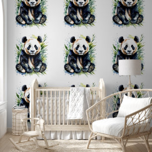 Beautiful Watercolor Panda Bear Wallpaper