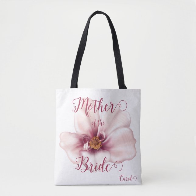 Beautiful Watercolor Pink Mother of the Bride   Tote Bag (Front)