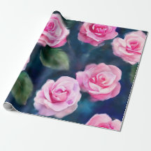 Beautiful Watercolor Popular Pink Roses Collection