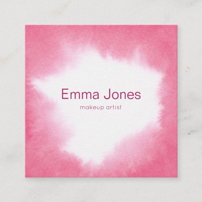 Beautiful Watercolor Rose Business Cards (Front)