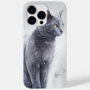 BEAUTIFUL WATERCOLOR RUSSIAN BLUE CAT Case-Mate iPhone 14 PRO MAX CASE