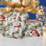 Beautiful Watercolor Snowman Christmas Wrapping Paper<br><div class="desc">Wrapping Paper
Beautiful Watercolor Snowman Christmas
Festive/Fun/Holidays
Customizable</div>