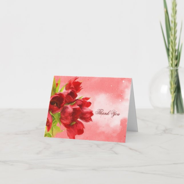 Beautiful watercolor thank you card (Front)