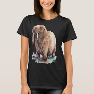 Beautiful Watercolor Walrus Portrait T-Shirt