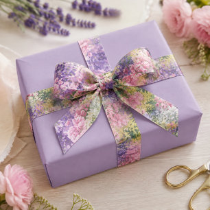 Beautiful Watercolor Wildflower Garden Grosgrain Ribbon
