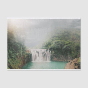  Beautiful Waterfall in a Lush Green Forest Tissue Paper