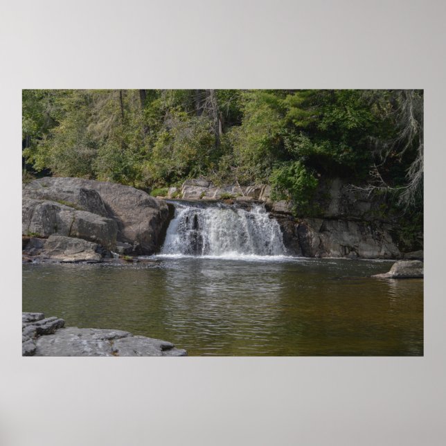 Beautiful Waterfall In Appalachian Mountains Poster (Front)