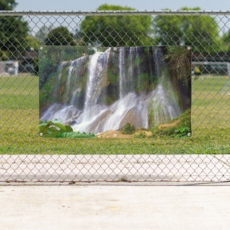 Beautiful waterfall in Cuba.  Banner