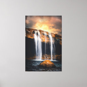 Beautiful Waterfall Landscape Canvas Print
