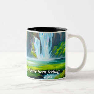 Beautiful waterfall mantra coffee mug