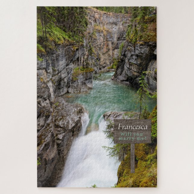 Beautiful Waterfall Marriage Proposal Puzzle (Vertical)