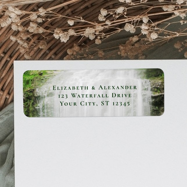 Beautiful Waterfall Wedding Return Address (Creator Uploaded)