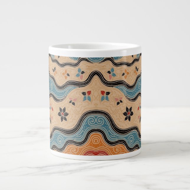 Beautiful Wave Batik Specialty Mug (Front)