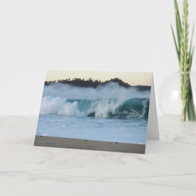 Beautiful Wave Wrapped in Sea Spray Card (Front)