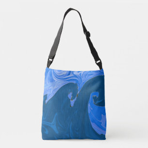 Beautiful Waves Abstract Painting Wall Art Crossbody Bag