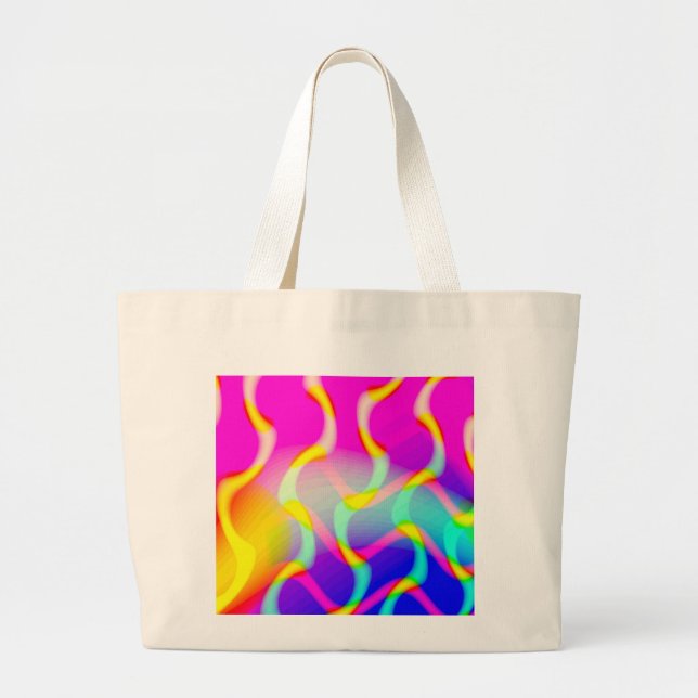 Beautiful Waves - Customized Large Tote Bag (Front)