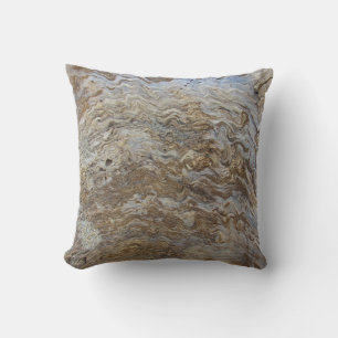 Beautiful Waves of Wood Grain Closeup Driftwood Throw Pillow