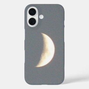 Beautiful Waxing Crescent Moon at Dusk iPhone 16 Case