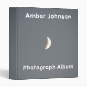 Beautiful Waxing Crescent Moon at Dusk Custom Binder