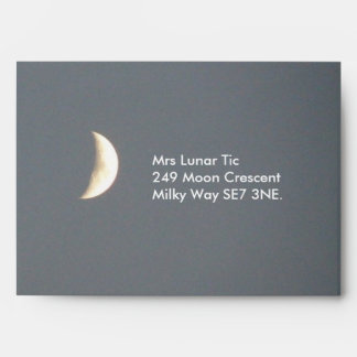 Beautiful Waxing Crescent Moon at Dusk Custom Envelopes
