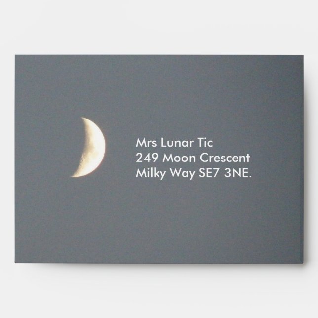 Beautiful Waxing Crescent Moon at Dusk Custom Envelopes (Front)