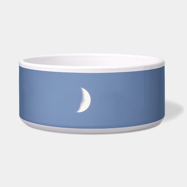 Beautiful Waxing Crescent Moon in Daylight Dog Bow (Front)