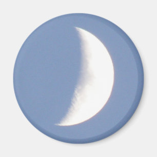 Beautiful Waxing Crescent Moon in Daylight Magnet