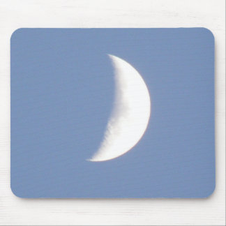 Beautiful Waxing Crescent Moon in Daylight Mousepa Mouse Pad