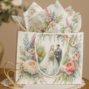 Beautiful Wedding Floral with Bride Groom Gift Bag