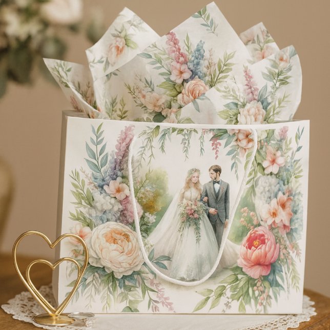 Beautiful Wedding Floral with Bride Groom Gift Bag (Creator Uploaded)