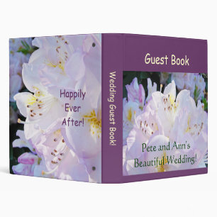 Beautiful Wedding Guest Book! Pastel Flowers Binder