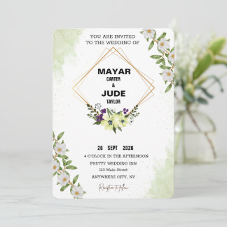 Beautiful Wedding Invitation Design - Easy to Cust