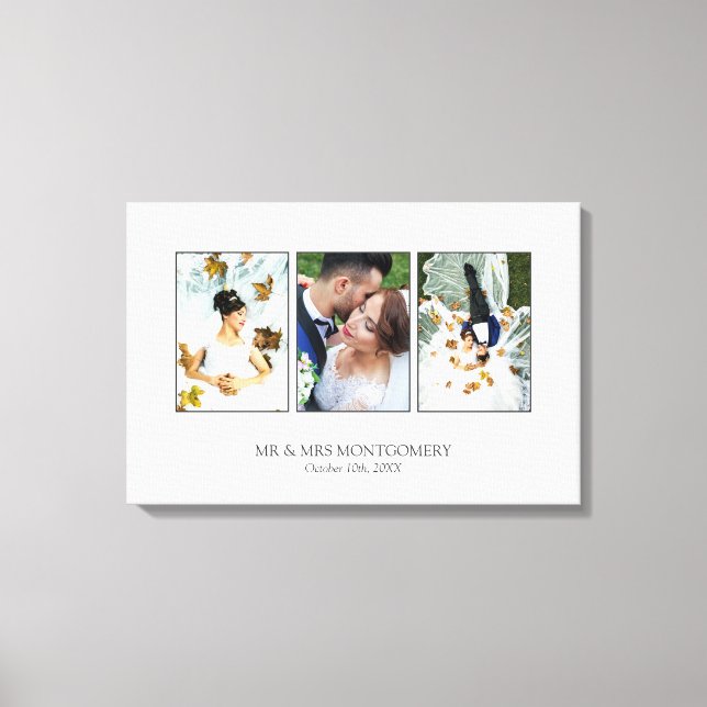 Beautiful Wedding Photo Collage Canvas Print (Front)