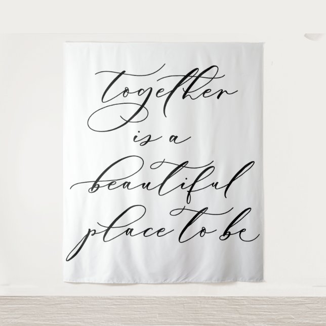 beautiful wedding quote backdrop banner tapestry (Front)